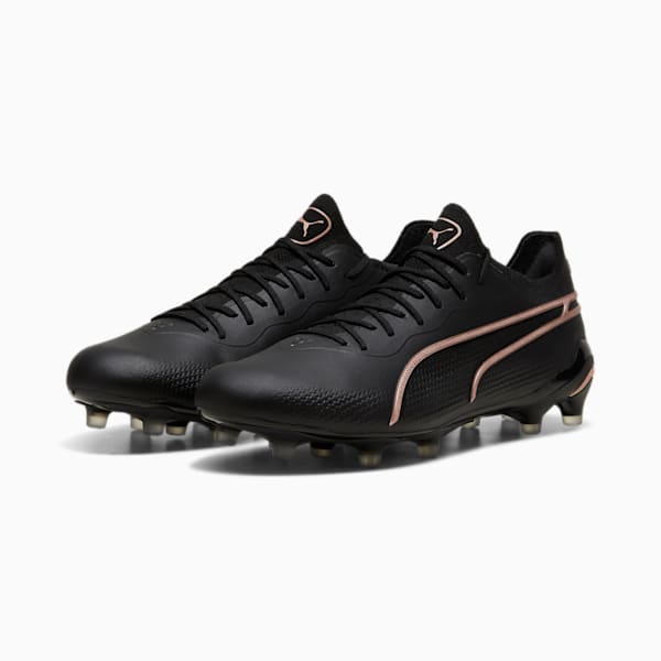 King Ultimate FG/AG Unisex Football Boots, PUMA Black-Copper Rose, extralarge-AUS