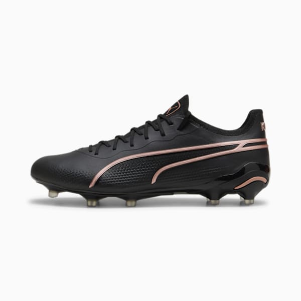 KING ULTIMATE FG/AG Men's Soccer Cleats, PUMA Black-Copper Rose, extralarge