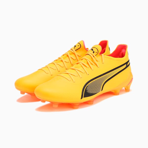 ユニセックス プーマ キング アルティメット FG/AG サッカー スパイク, Sun Stream-PUMA Black-Sunset Glow, extralarge-JPN