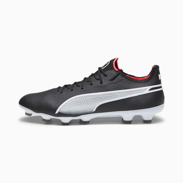 メンズ プーマ キング アルティメット HG/AG サッカースパイク, PUMA Black-PUMA White-Fire Orchid, extralarge-JPN