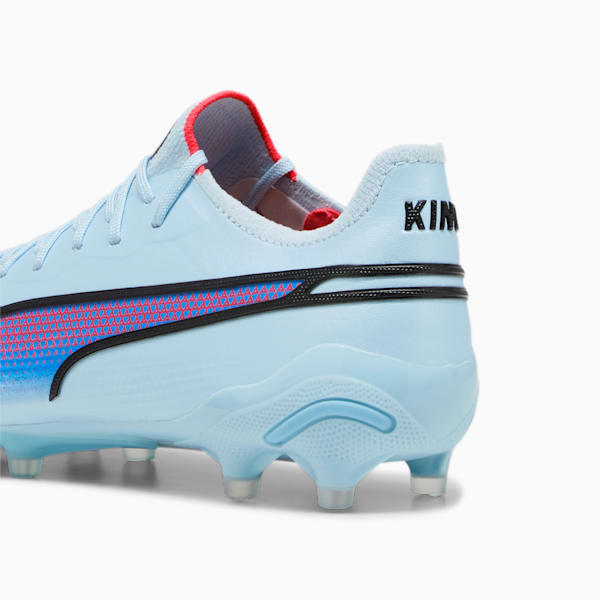 KING ULTIMATE FG/AG Women's Soccer Cleats, Silver Sky-PUMA Black-Fire Orchid, extralarge