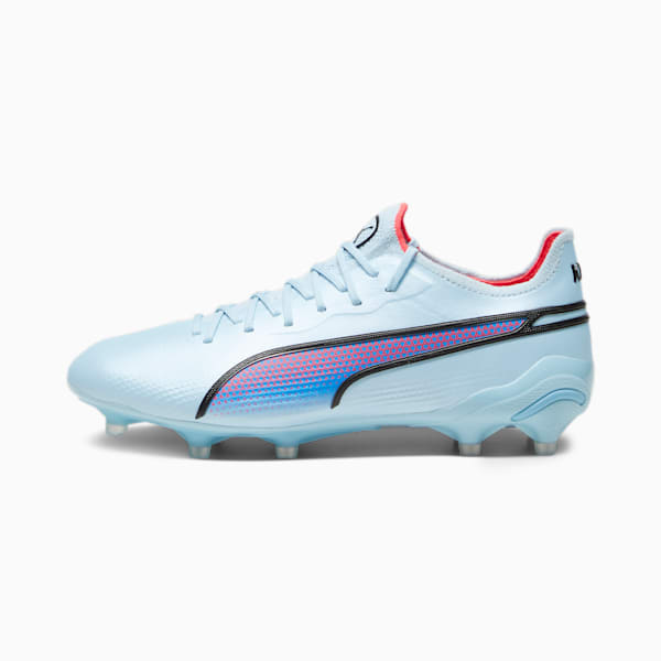 KING ULTIMATE FG/AG Women's Football Boots, Silver Sky-PUMA Black-Fire Orchid, extralarge-IND
