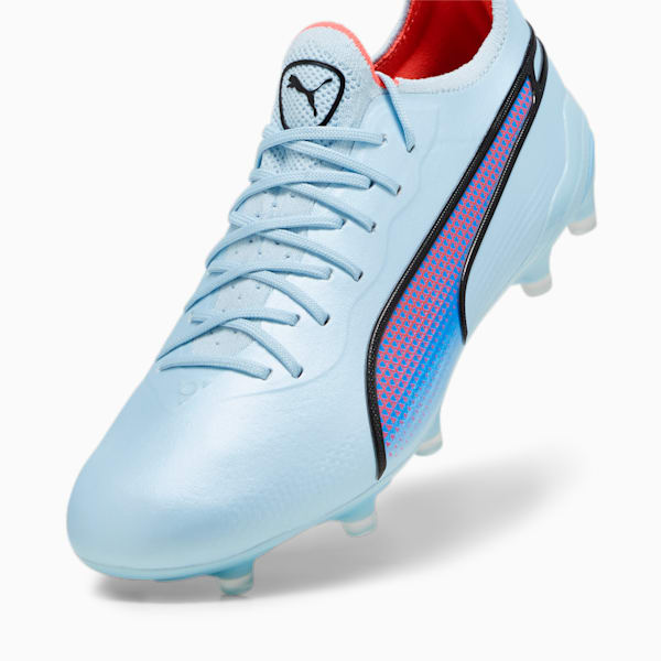 KING ULTIMATE FG/AG Women's Soccer Cleats, Silver Sky-PUMA Black-Fire Orchid, extralarge