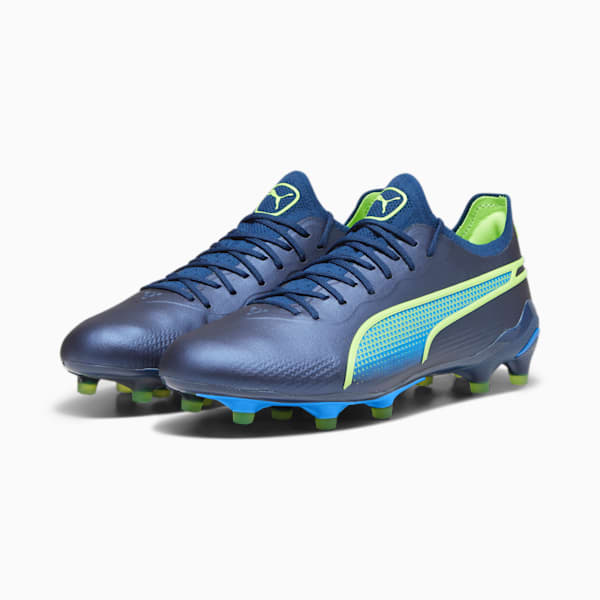 KING ULTIMATE FG/AG Women's Soccer Cleats, Persian Blue-Pro Green-Ultra Blue, extralarge