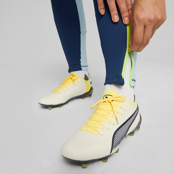 KING ULTIMATE FG/AG Women's Football Boots, Alpine Snow-Asphalt-Yellow Blaze, extralarge-IND