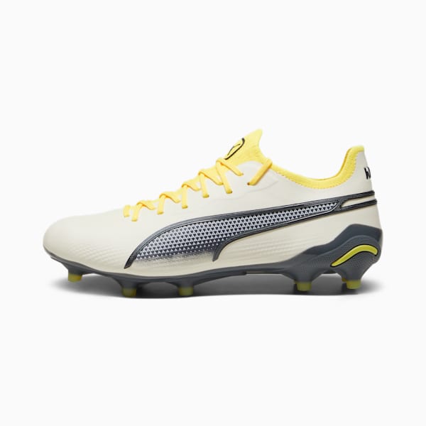 KING ULTIMATE FG/AG Women's Football Boots, Alpine Snow-Asphalt-Yellow Blaze, extralarge-IND