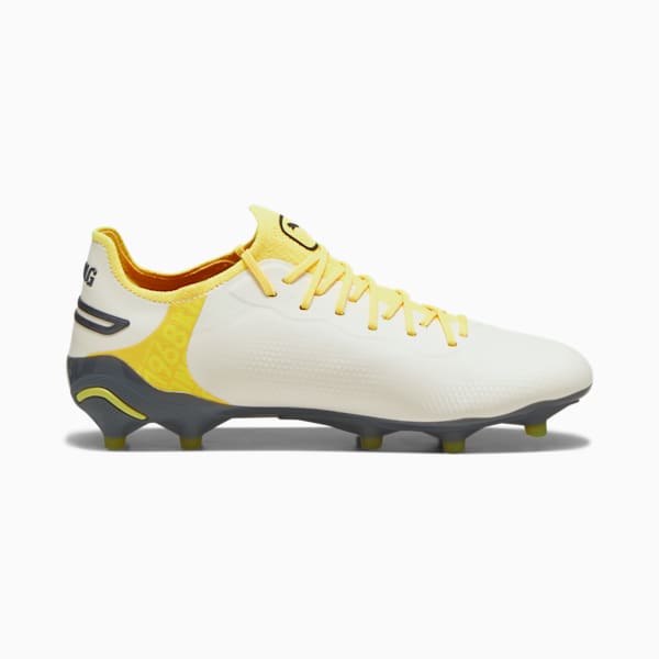 KING ULTIMATE FG/AG Women's Football Boots, Alpine Snow-Asphalt-Yellow Blaze, extralarge-IND