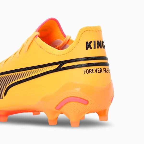 KING ULTIMATE FG/AG Women's Football Boots, Sun Stream-PUMA Black-Sunset Glow, extralarge-IND