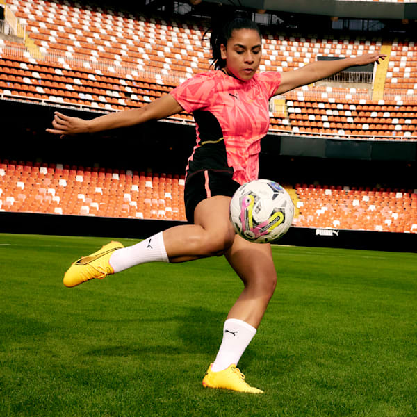 KING ULTIMATE FG/AG Women's Football Boots, Sun Stream-PUMA Black-Sunset Glow, extralarge-IND