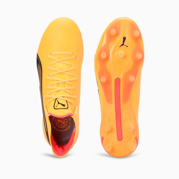 KING ULTIMATE FG/AG Women's Football Boots, Sun Stream-PUMA Black-Sunset Glow, extralarge-IND