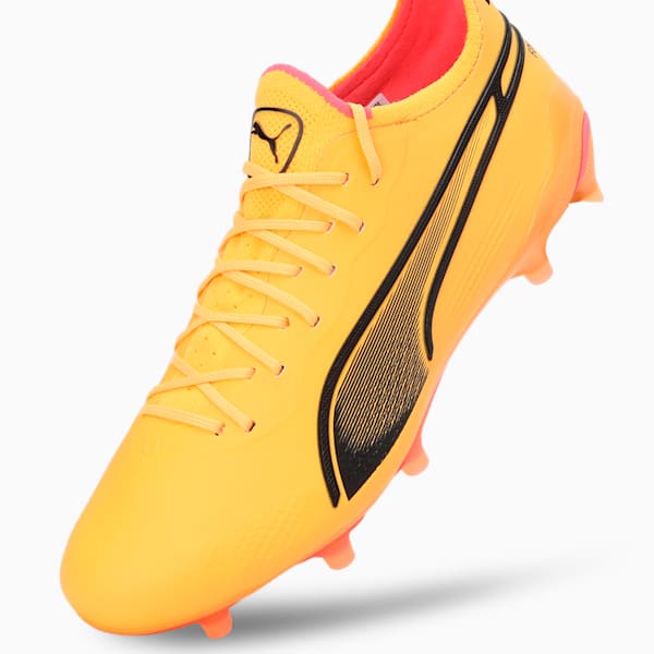 KING ULTIMATE FG/AG Women's Football Boots, Sun Stream-PUMA Black-Sunset Glow, extralarge-IND