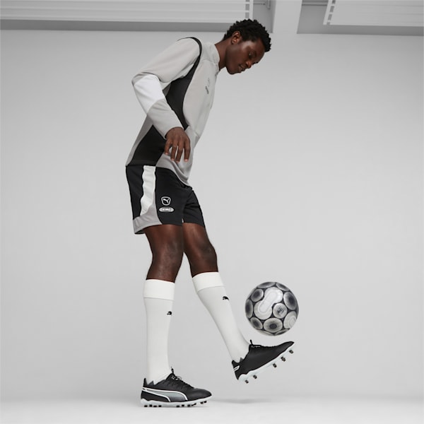 KING PRO FG/AG Men's Soccer Cleats, PUMA Black-PUMA White, extralarge