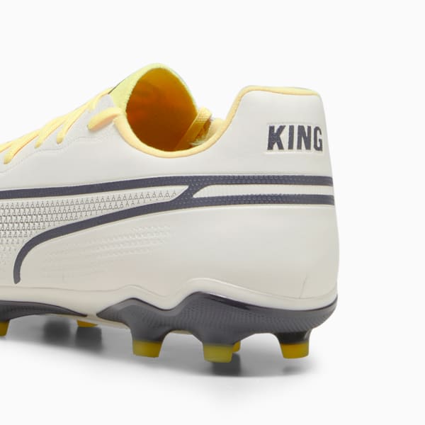 KING PRO Firm Ground/Artificial Ground Men's Soccer Cleats, Alpine Snow-Asphalt-Yellow Blaze, extralarge