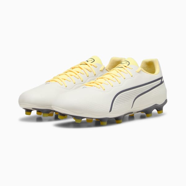 Chaussures de soccer avec crampons KING PRO FG/AG, Alpine Snow-Asphalt-Yellow Blaze, extralarge