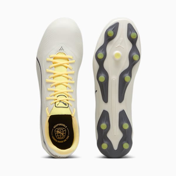 Chaussures de soccer avec crampons KING PRO FG/AG, Alpine Snow-Asphalt-Yellow Blaze, extralarge