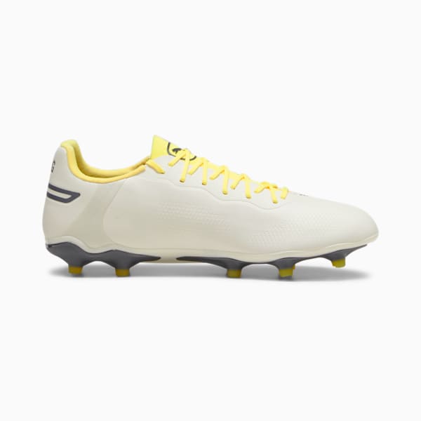 KING PRO Firm Ground/Artificial Ground Men's Soccer Cleats, Alpine Snow-Asphalt-Yellow Blaze, extralarge