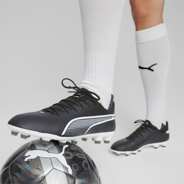 メンズ プーマ キング プロ HG サッカー スパイク, PUMA Black-PUMA White, extralarge-JPN