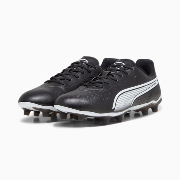 KING MATCH FG/AG Unisex Football Boots, PUMA Black-PUMA White, extralarge-AUS