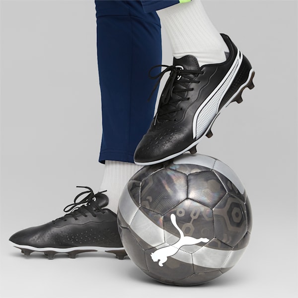 KING MATCH FG/AG Unisex Football Boots, PUMA Black-PUMA White, extralarge-AUS