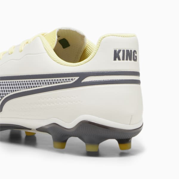KING MATCH FG/AG Football Boots, Alpine Snow-Asphalt-Yellow Blaze, extralarge-GBR