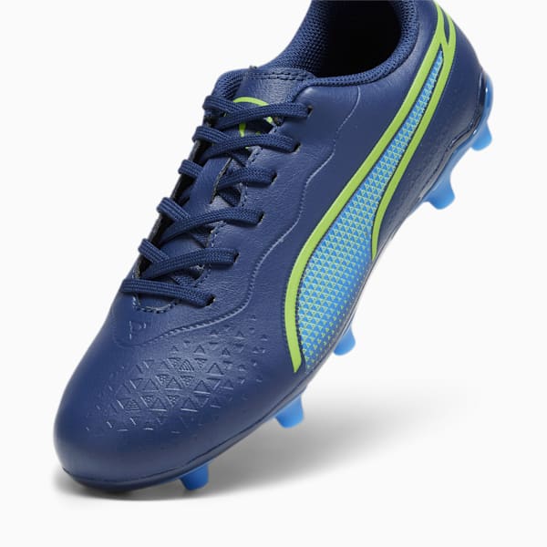 KING MATCH FG/AG Youth Football Boots, Persian Blue-Pro Green-Ultra Blue, extralarge-GBR