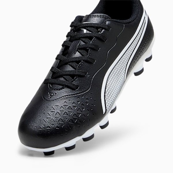 キッズ プーマ キング マッチ HG + MID サッカー スパイク 20-24.5cm, PUMA Black-PUMA White-Fire Orchid, extralarge-JPN