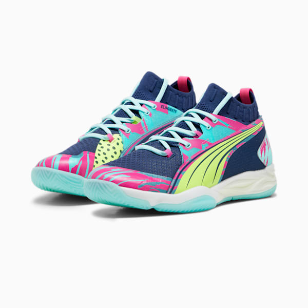 Eliminate NITRO SQD Indoor Sports Shoes, Persian Blue-Ravish-Electric Peppermint-Lime Squeeze, extralarge-GBR