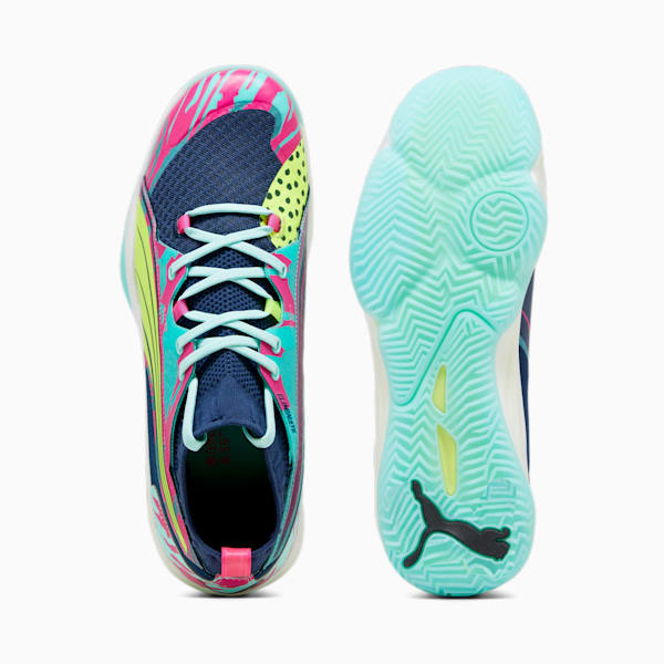 Eliminate NITRO SQD Indoor Sports Shoes, Persian Blue-Ravish-Electric Peppermint-Lime Squeeze, extralarge-GBR