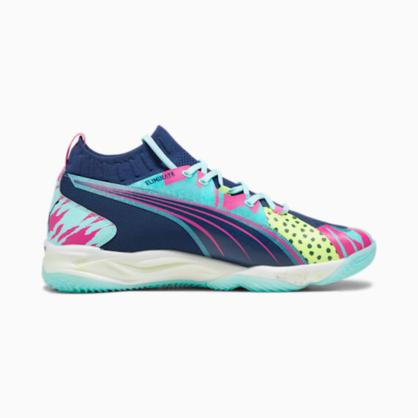 Eliminate NITRO SQD Indoor Sports Shoes, Persian Blue-Ravish-Electric Peppermint-Lime Squeeze, extralarge-GBR