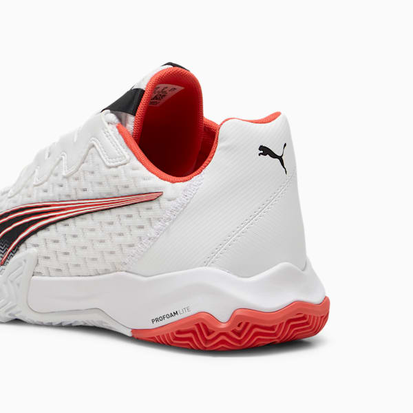 NOVA Elite Court Shoes, PUMA White-PUMA Black-Active Red, extralarge