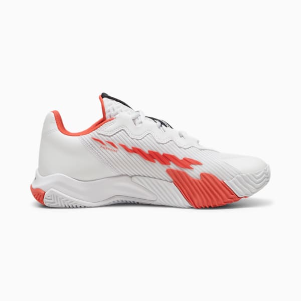 NOVA Elite Court Shoes, PUMA White-PUMA Black-Active Red, extralarge