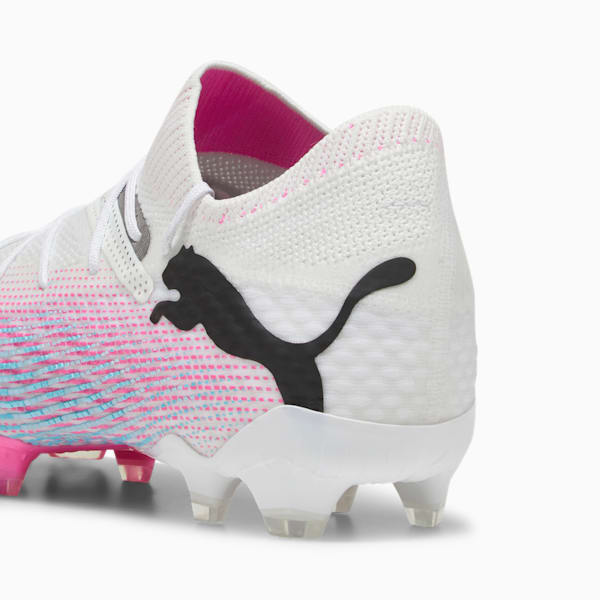 FUTURE 7 ULTIMATE Firm Ground/Artificial Ground Men's Soccer Cleats, PUMA White-PUMA Black-Poison Pink, extralarge