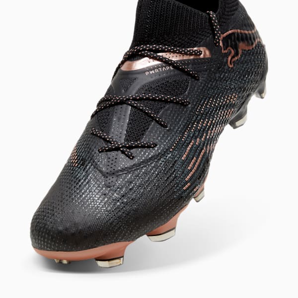 Tacos de fútbol para hombre FUTURE 7 ULTIMATE FG/AG, PUMA Black-Copper Rose, extralarge