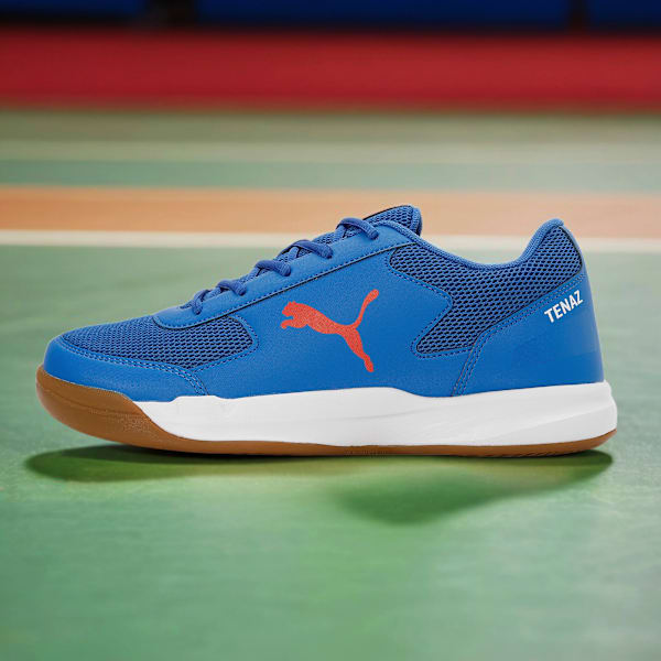 Ad-Court Indoor Sports Shoes, PUMA Team Royal-Cherry Tomato-PUMA White, extralarge-IND