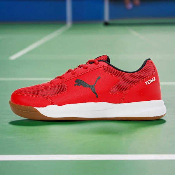 Ad-Court Indoor Sports Shoes, High Risk Red-PUMA Black-PUMA White, extralarge-IND