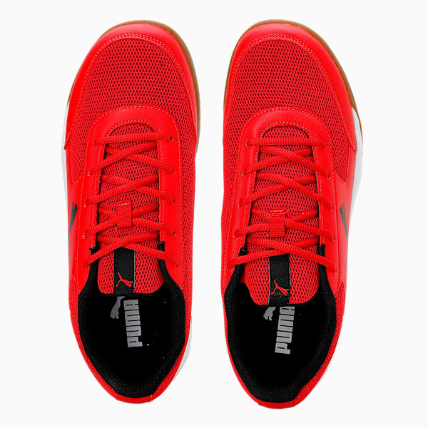 Ad-Court Indoor Sports Shoes, High Risk Red-PUMA Black-PUMA White, extralarge-IND