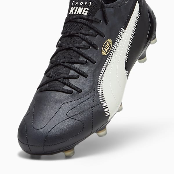 KING ULTIMATE ART OF FOOTBALL FG/AG Football Boots, PUMA Black-Alpine Snow-PUMA Gold-PUMA White, extralarge-GBR