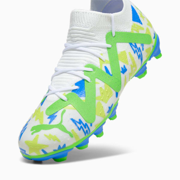 キッズ フューチャー アルティメット NJR FG/AG サッカー スパイク 20-24.5cm, PUMA White-Racing Blue-Lemon Meringue-Parakeet Green, extralarge-JPN