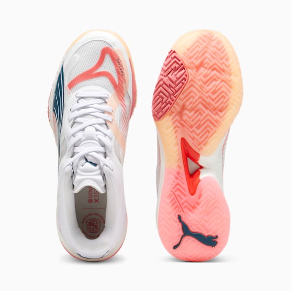 Tenis de deportes de interiores para mujer Accelerate NITRO™ SQD, PUMA White-Ocean Tropic-Passionfruit-Fizzy Melon, extralarge