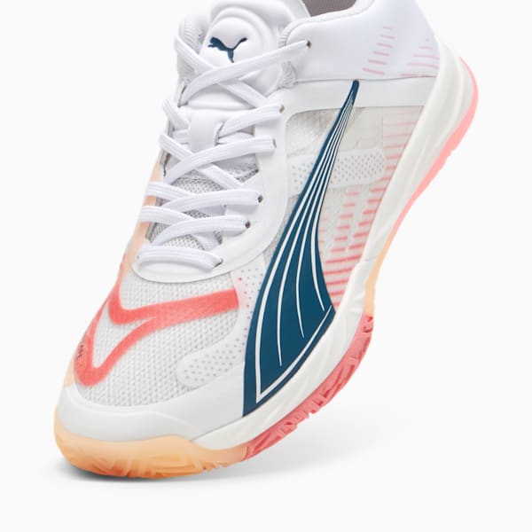 Tenis de deportes de interiores para mujer Accelerate NITRO™ SQD, PUMA White-Ocean Tropic-Passionfruit-Fizzy Melon, extralarge