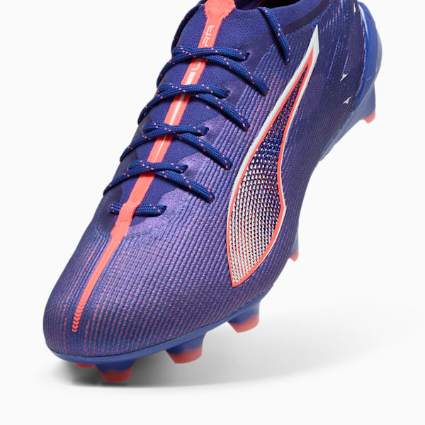 ULTRA 5 ULTIMATE Firm Ground Men's Soccer Cleats, Lapis Lazuli-PUMA White-Sunset Glow, extralarge