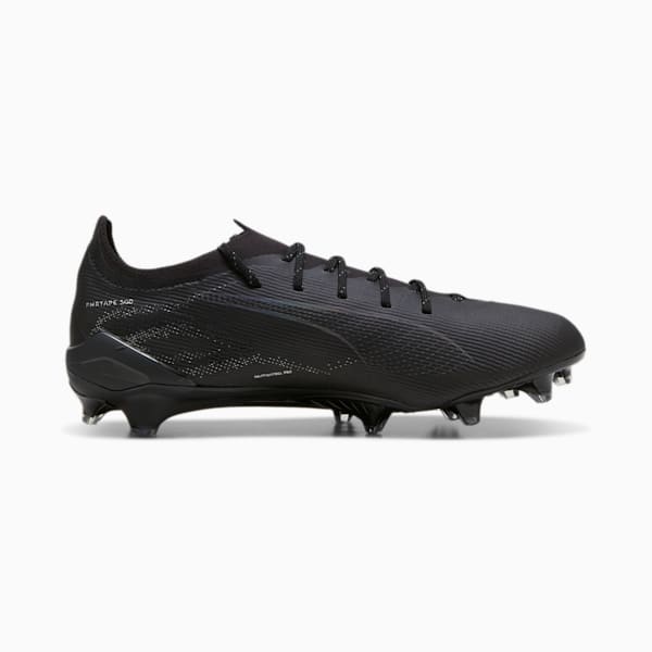 ULTRA 5 ULTIMATE Firm Ground Men's Soccer Cleats, PUMA Black-PUMA Silver-Shadow Gray, extralarge