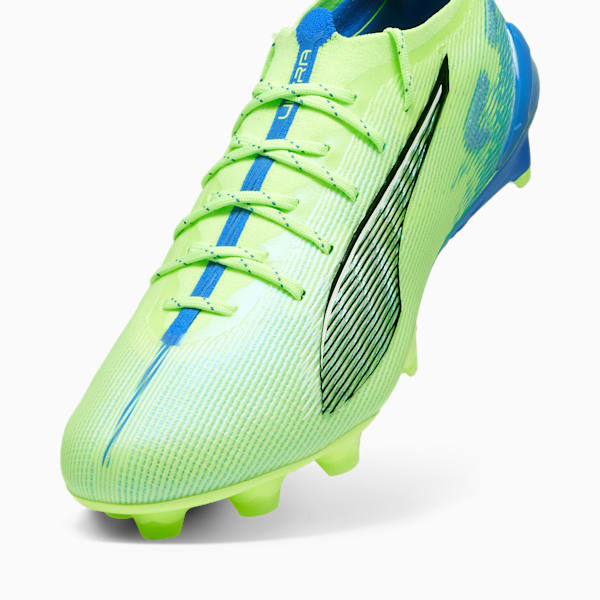ULTRA 5 ULTIMATE Firm Ground Men's Soccer Cleats, Fizzy Apple-PUMA White-Bluemazing, extralarge