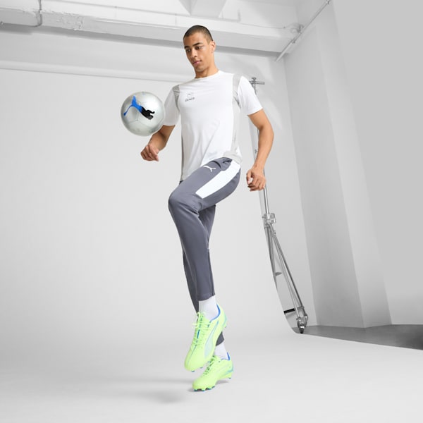 ULTRA 5 PLAY Firm Ground/Artificial Ground Men's Soccer Cleats, Fizzy Apple-PUMA White-Bluemazing, extralarge