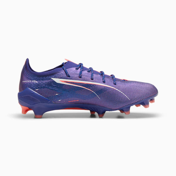 Tacos de fútbol ULTRA 5 ULTIMATE FG para mujer, Lapis Lazuli-PUMA White-Sunset Glow, extralarge