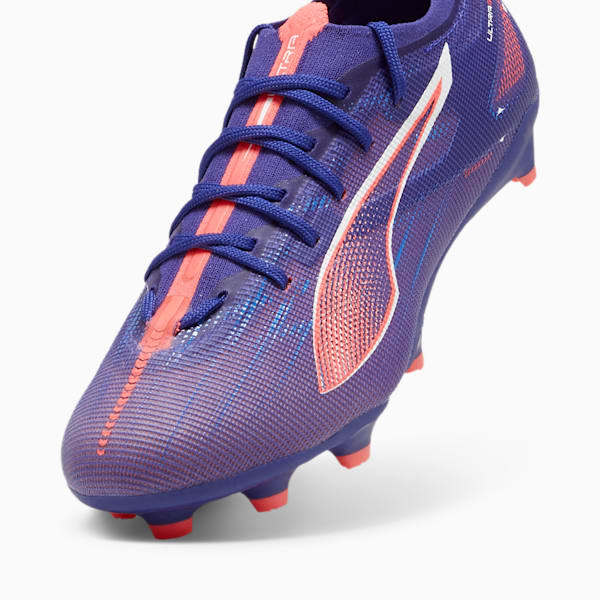 Chaussures de soccer à crampons pour terrain dur/terrain artificiel FUTURE 5 PRO Enfant et adolescent, Lapis Lazuli-PUMA White-Sunset Glow, extralarge