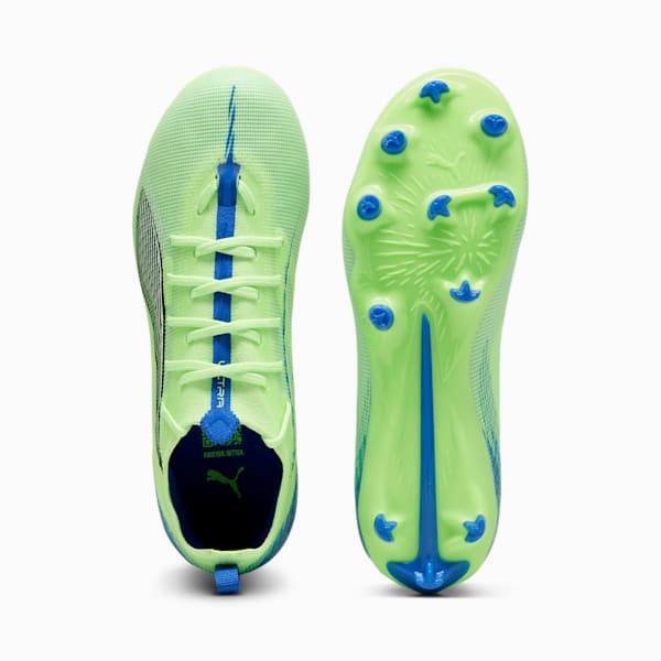 ULTRA 5 PRO Firm Ground/Artificial Ground Big Kids' Soccer Cleats, Fizzy Apple-PUMA White-Bluemazing, extralarge
