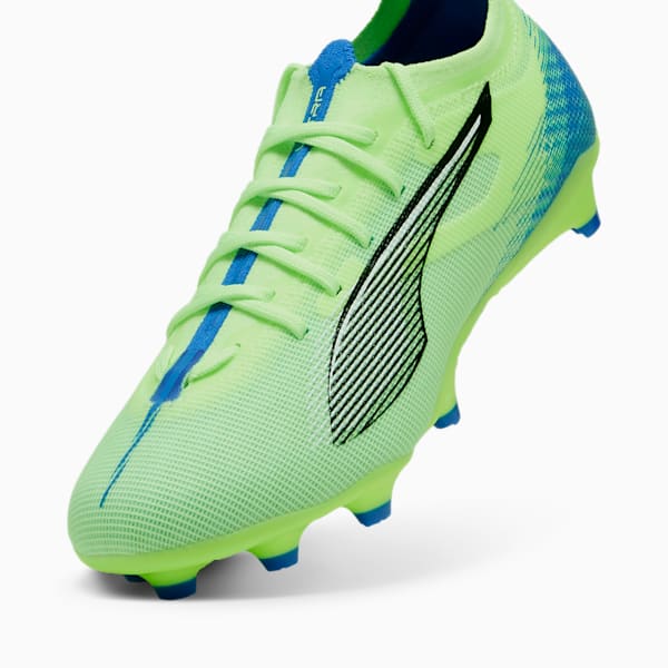 ULTRA 5 PRO Firm Ground/Artificial Ground Big Kids' Soccer Cleats, Fizzy Apple-PUMA White-Bluemazing, extralarge