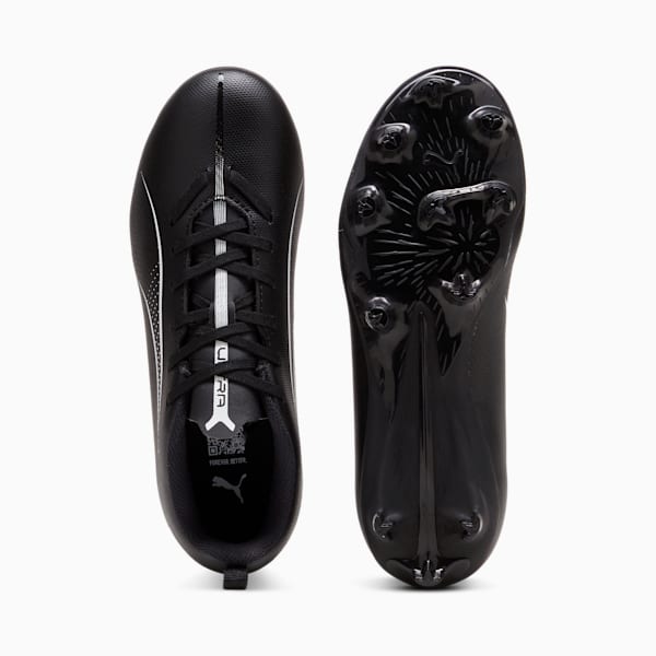 ULTRA 5 PLAY Firm Ground/Artificial Ground Kids' Soccer Cleats, PUMA Black-PUMA White, extralarge