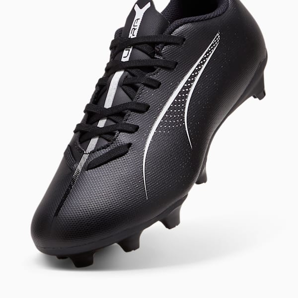 ULTRA 5 PLAY Firm Ground/Artificial Ground Kids' Soccer Cleats, PUMA Black-PUMA White, extralarge